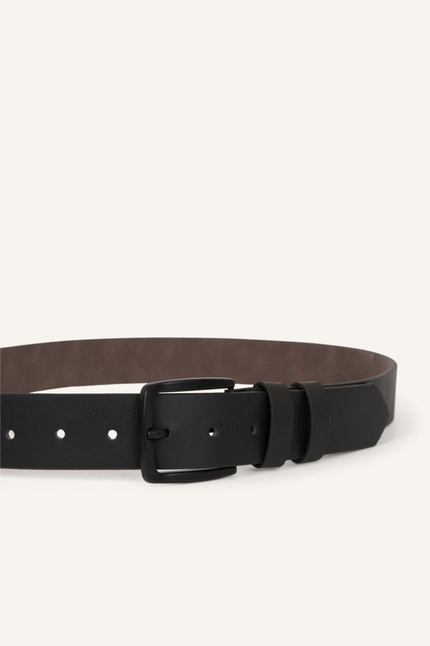 Erkek Siyah Suni Deri Kemer