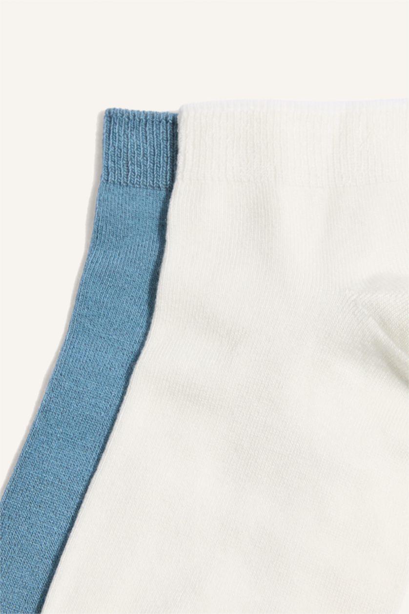 Erkek Mavi 2'Li Modal Patik Çorap