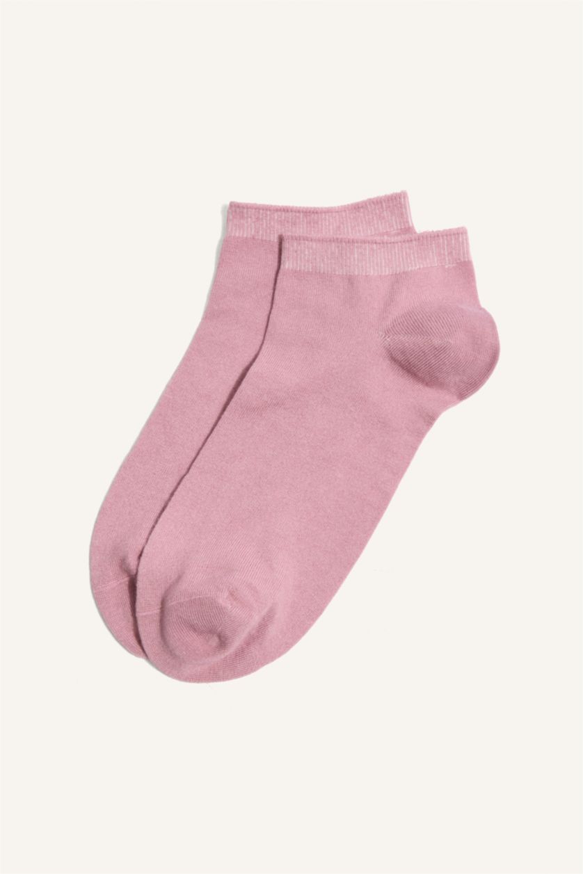 Kadın Açık Pembe 2'Li Dikişsiz Modal Patik Çorap