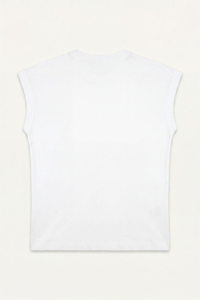 Baby Boys Ecru Baby Boy Oversize Fit Tank Top