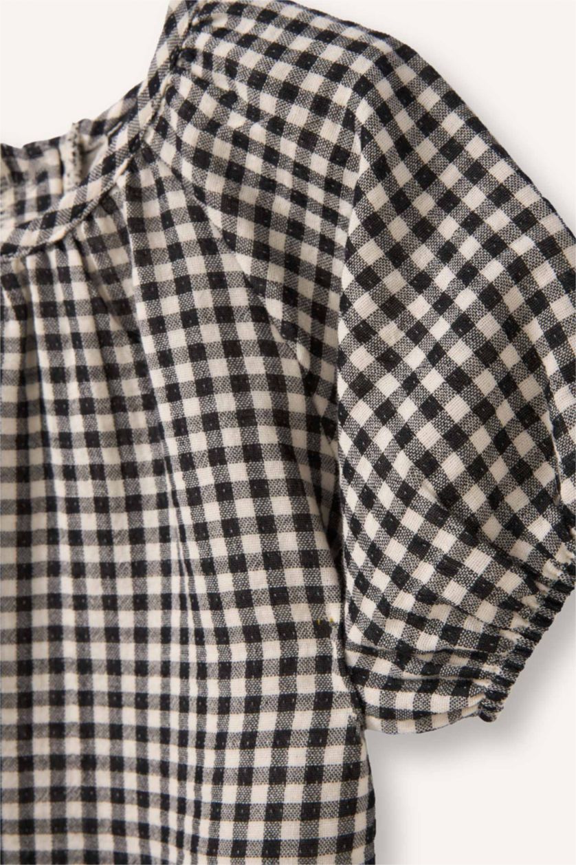 Baby Girl Black Long Sleeve Woven Dress