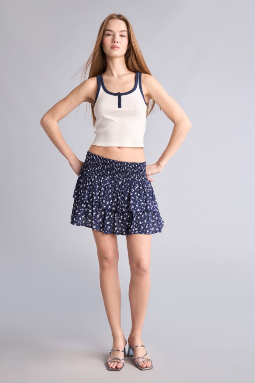 Kadın Kırık Beyaz Fitted Ribana Atlet