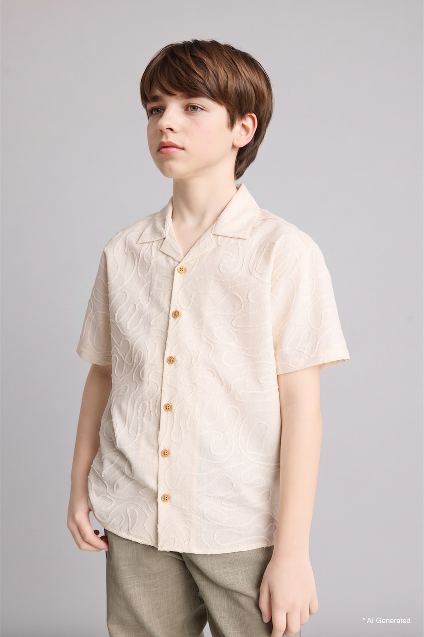 أولاد بيج Boy 100% Cotton Regular Fit Shirt