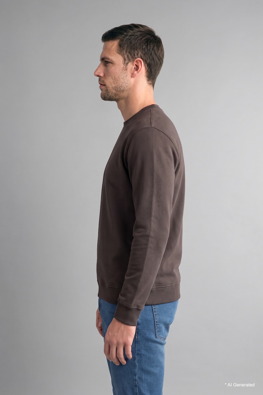 Erkek Antrasit Regular Fıt Basic Sweatshırt