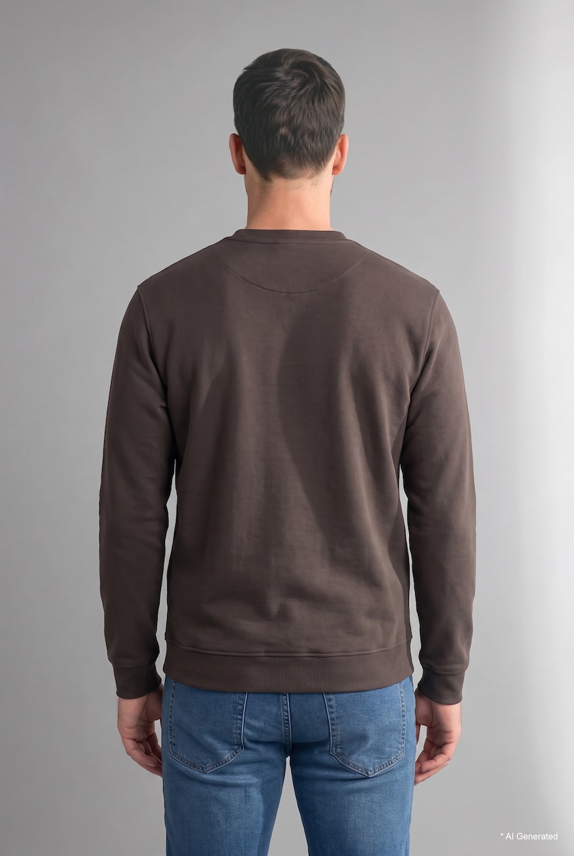 Erkek Antrasit Regular Fıt Basic Sweatshırt