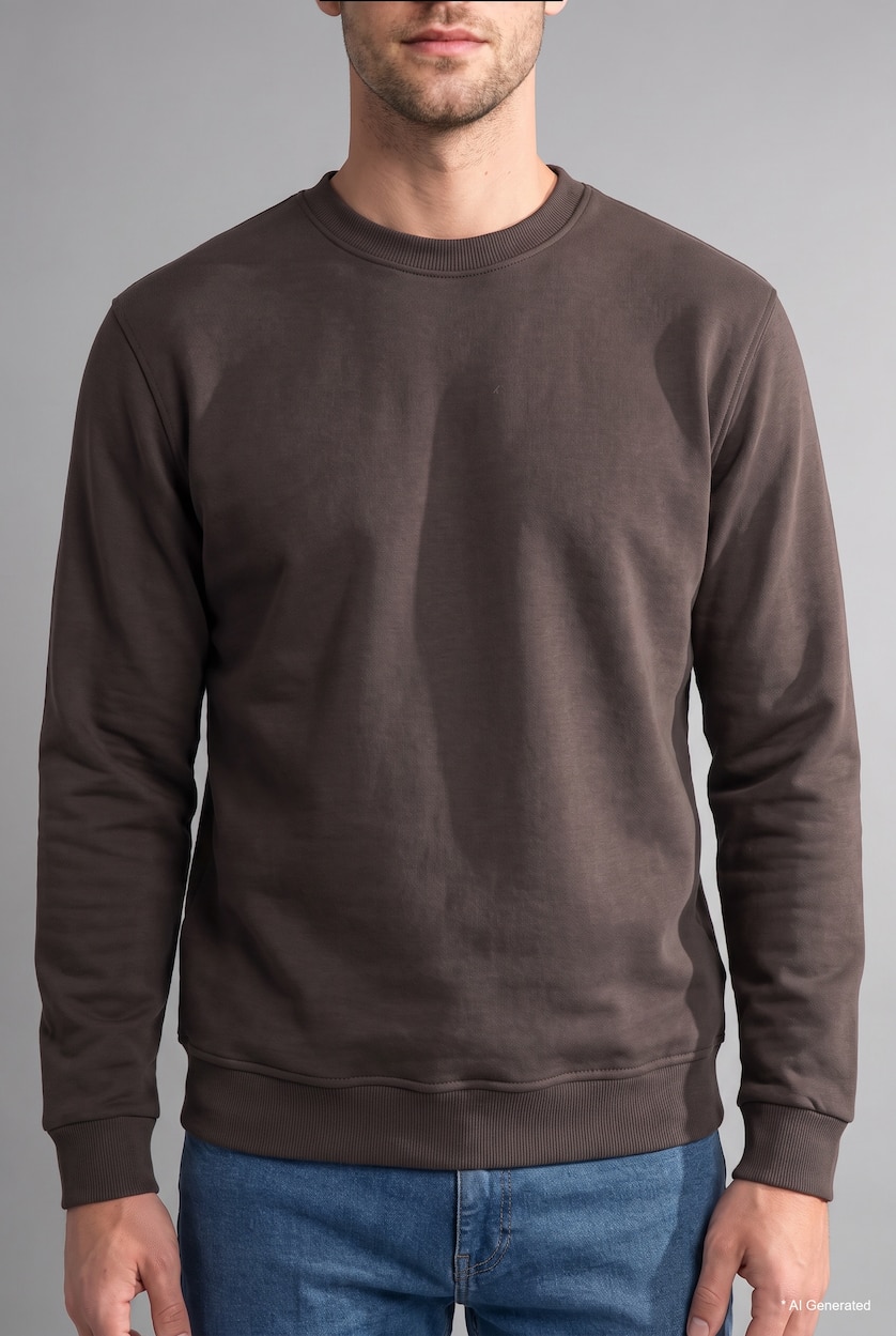 Erkek Antrasit Regular Fıt Basic Sweatshırt
