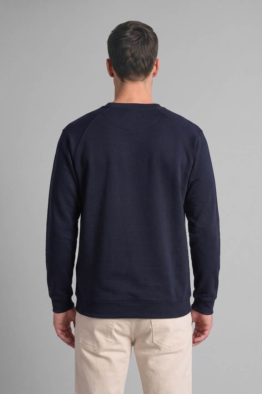 Erkek Lacivert Regular Fıt Basic Sweatshırt