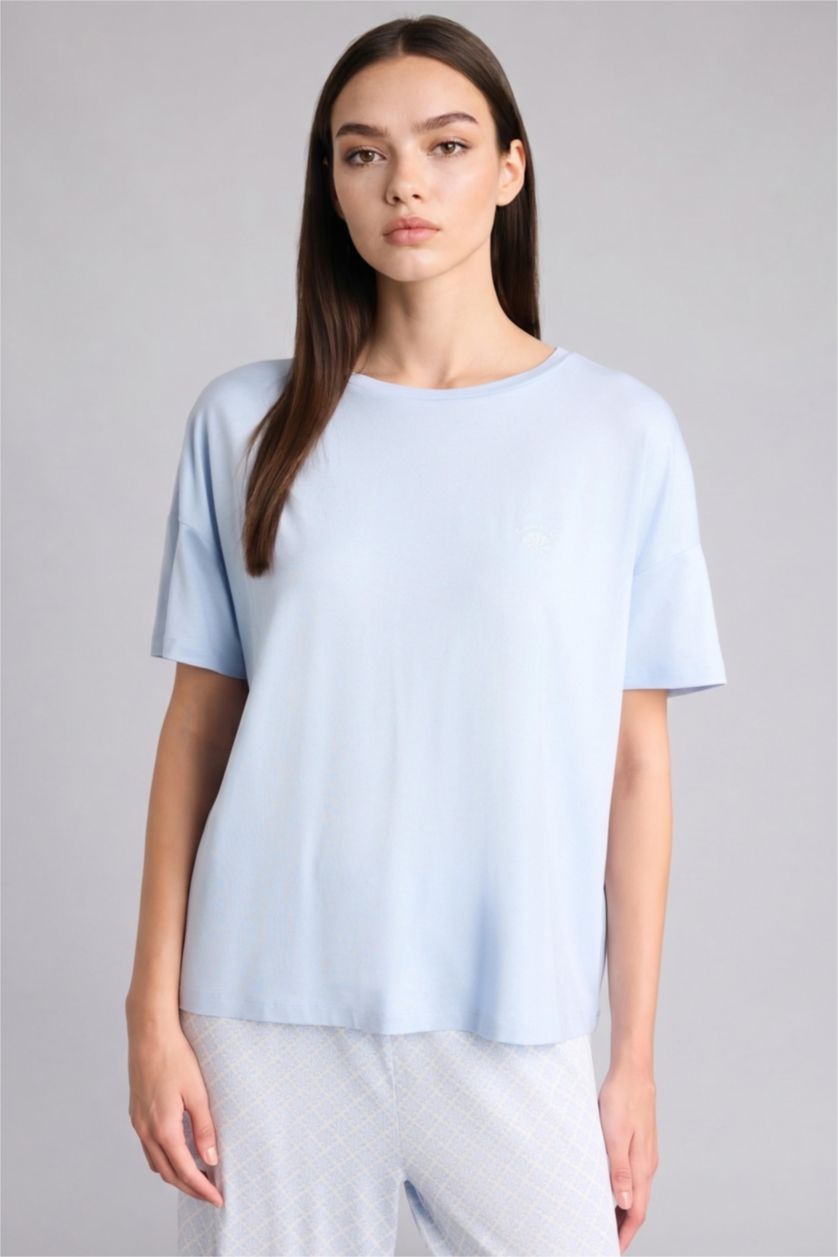 Kadın Açık Mavi Regular Fıt 2'li Takım