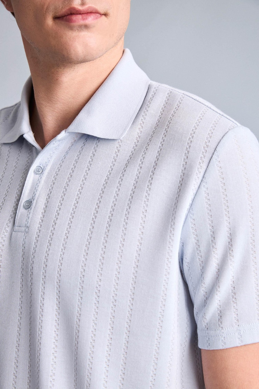 Erkek Açık Mavi Regular Fit Polo Tişört