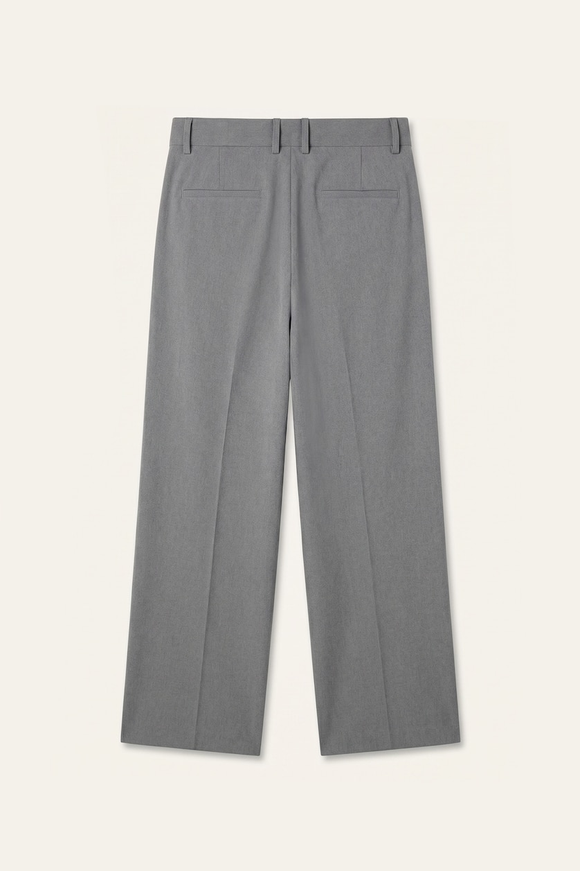 Ерлер Сұр Меланж Wide Leg шалбар