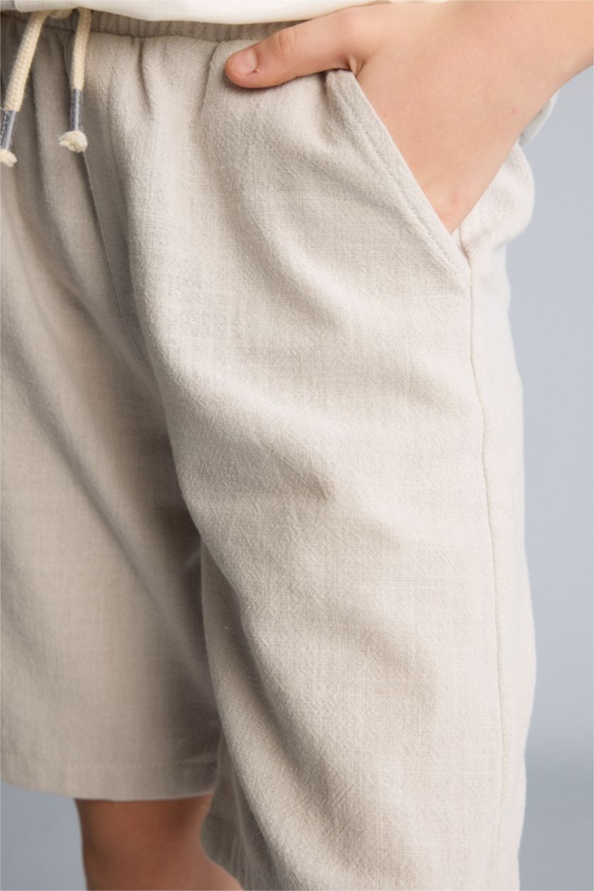 Erkek Çocuk - Genç Erkek Açık Gri Regular Fıt Şort 