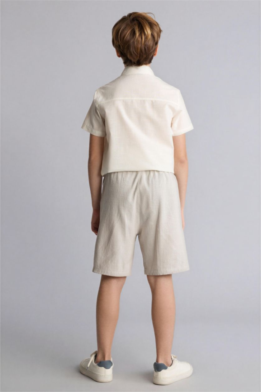 Erkek Çocuk - Genç Erkek Açık Gri Regular Fıt Şort 