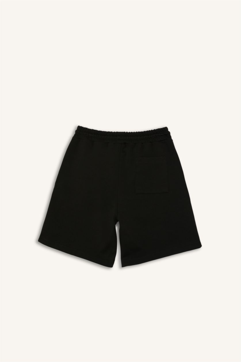 Erkek Siyah Regular Fit Şort