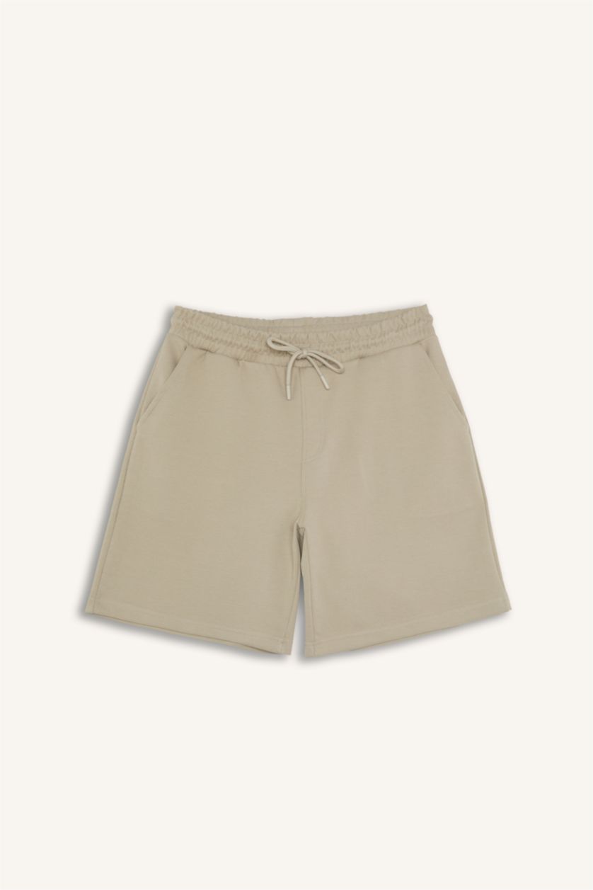 Erkek Açık Haki Regular Fit Şort