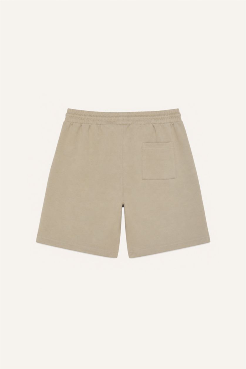 MAN Light Khaki Regular Fit Regular Hem Shorts
