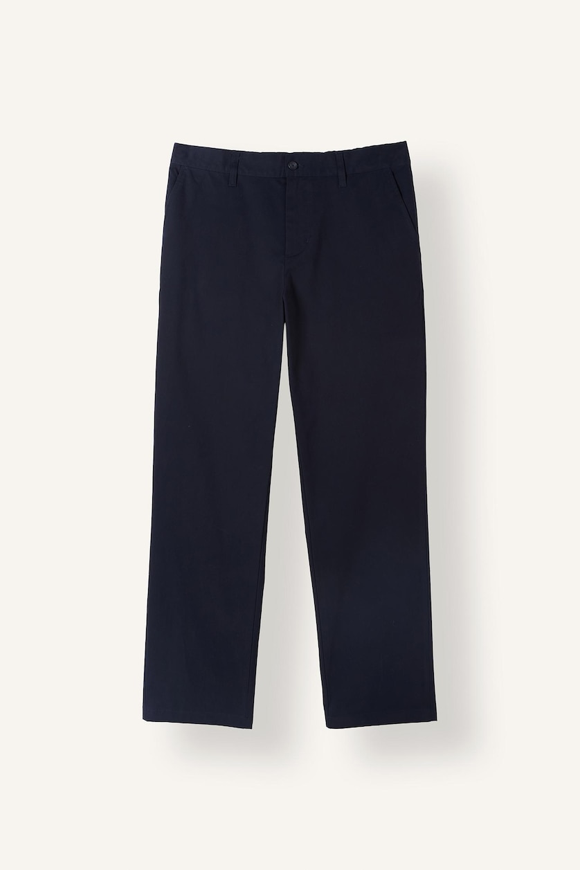 Men NAVY Regular Fit Trousers