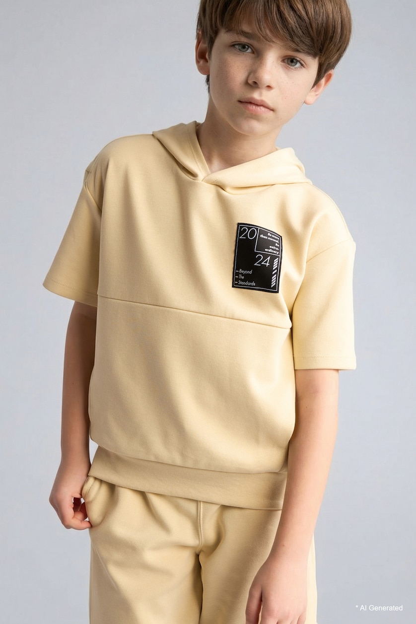 GARÇONS Beige Ensemble Short et T-shirt pour garçon