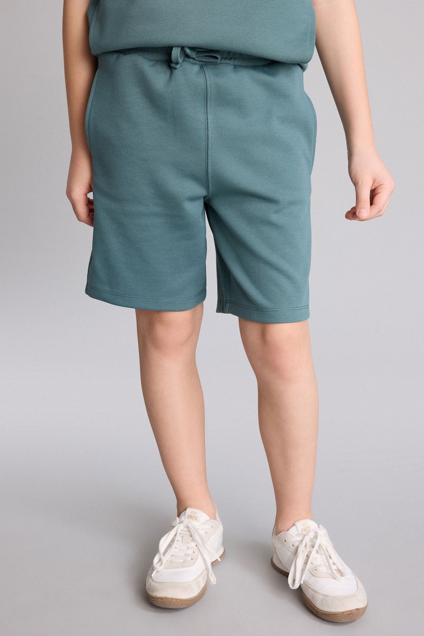 BOYS & TEENS Green Boy Hooded T-Shirt Shorts 2 Piece Set