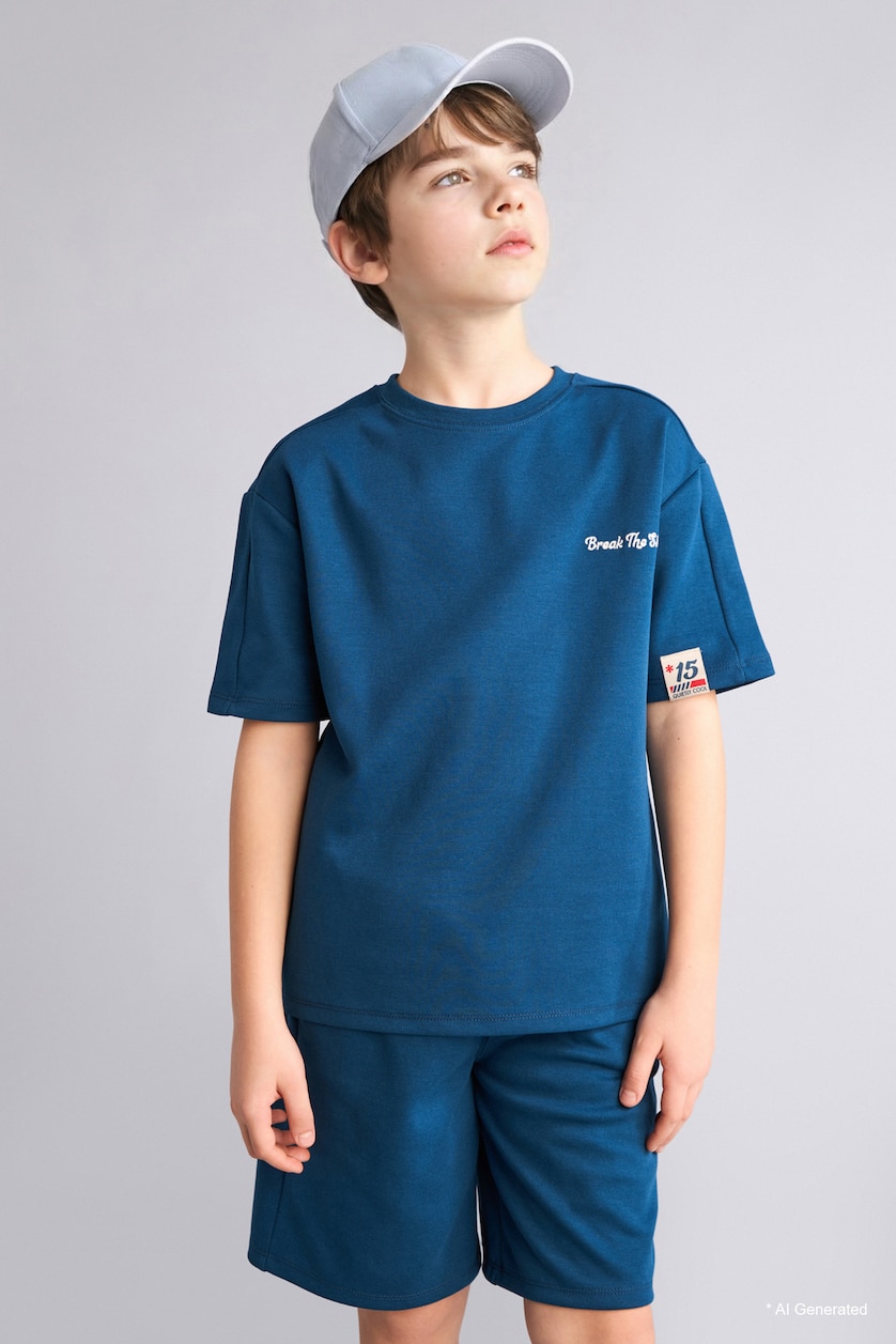 GARÇONS Indigo Ensemble Short et T-shirt pour garçon