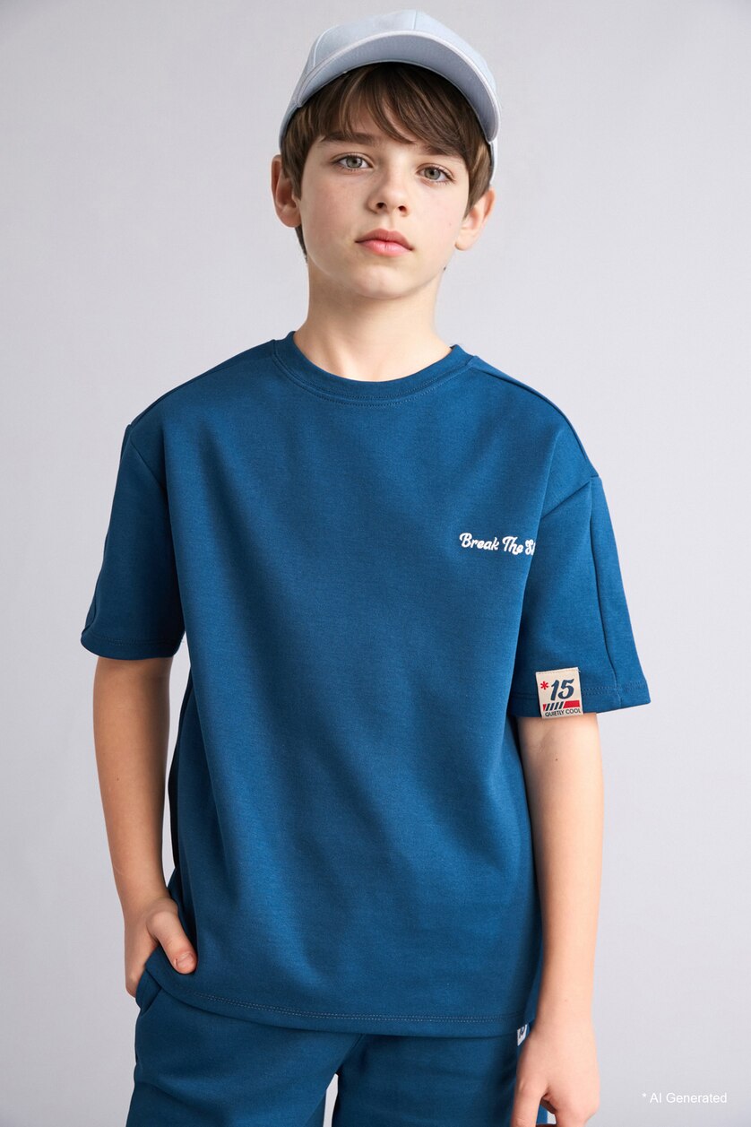 GARÇONS Indigo Ensemble Short et T-shirt pour garçon