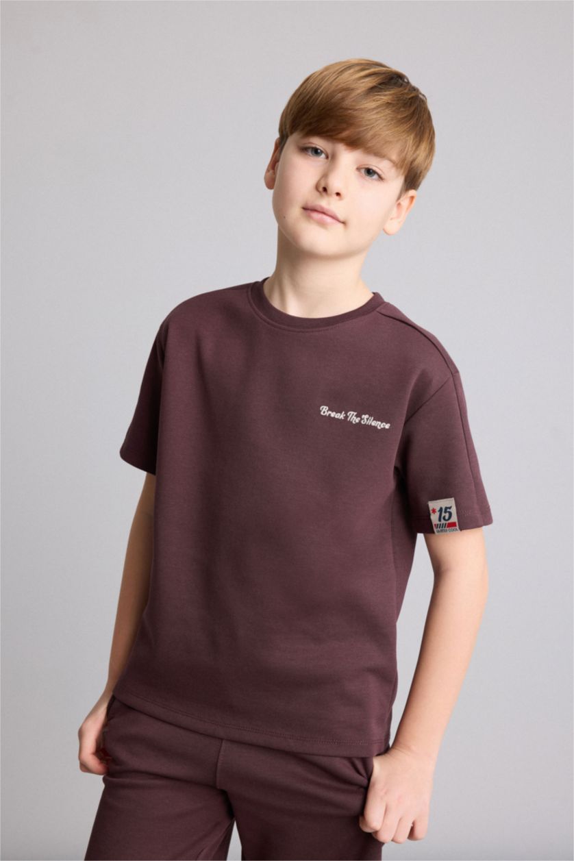 Young Boys - Teen Boys Plum 2 piece Oversize Fit Set