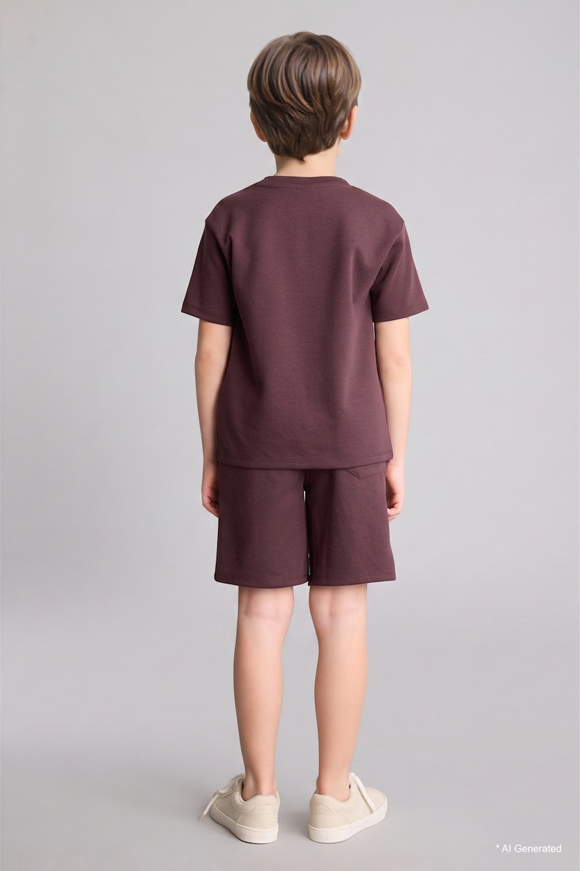 GARÇONS Violet Ensemble T-shirt à manches courtes et Short pour garçon