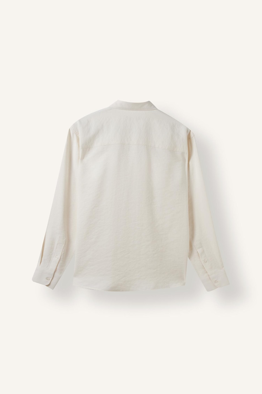 Men Ecru Regular Fit modal Long Sleeve Shirt