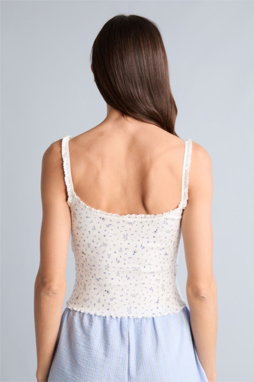 Kadın Açık Mavi Ribana Askılı Atlet