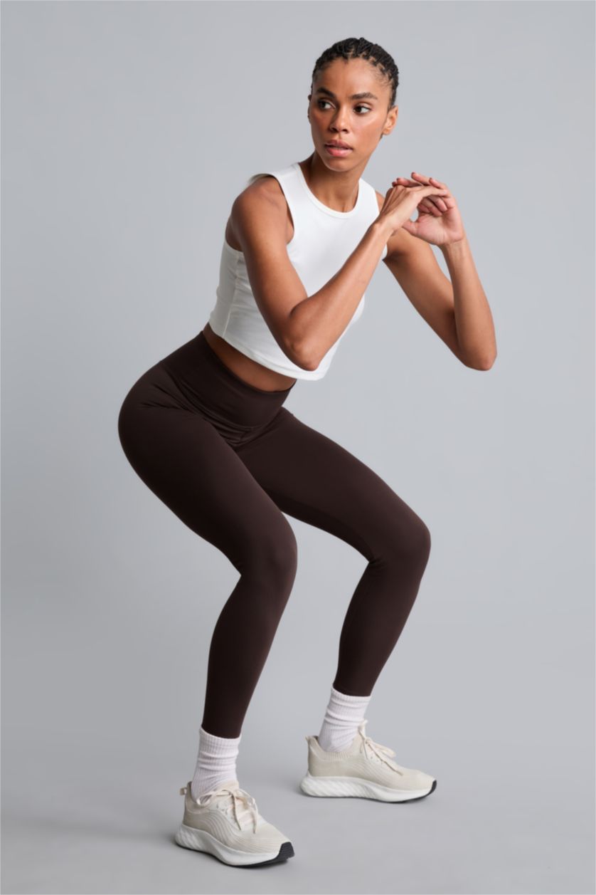 Women Brown Sport Leggings