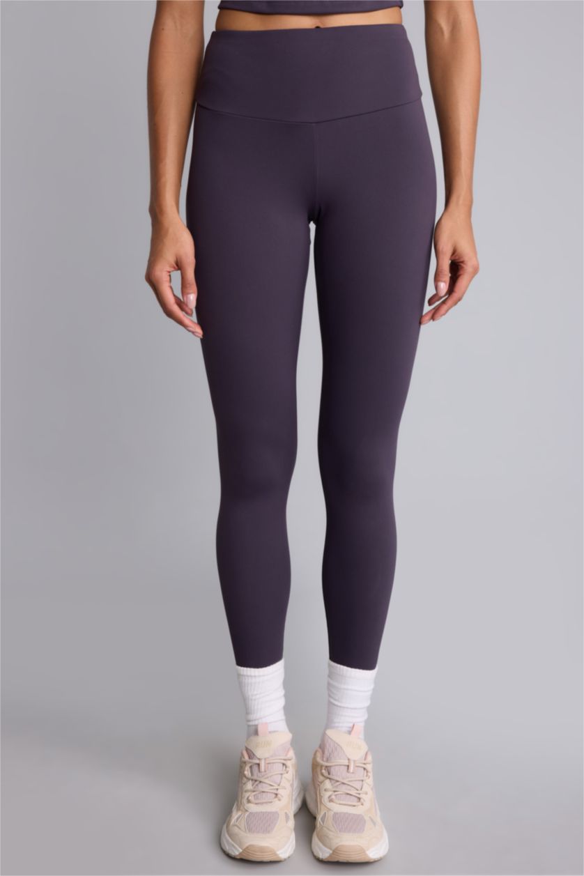 Women Dark Purple Sport Leggings