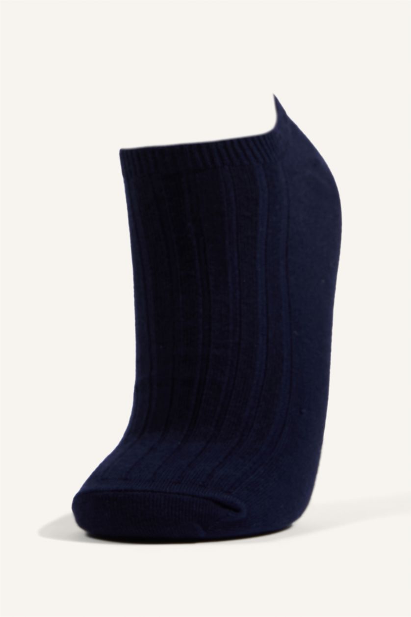 Kadın Açık Mavi Pamuklu 5'Li Patik Çorap