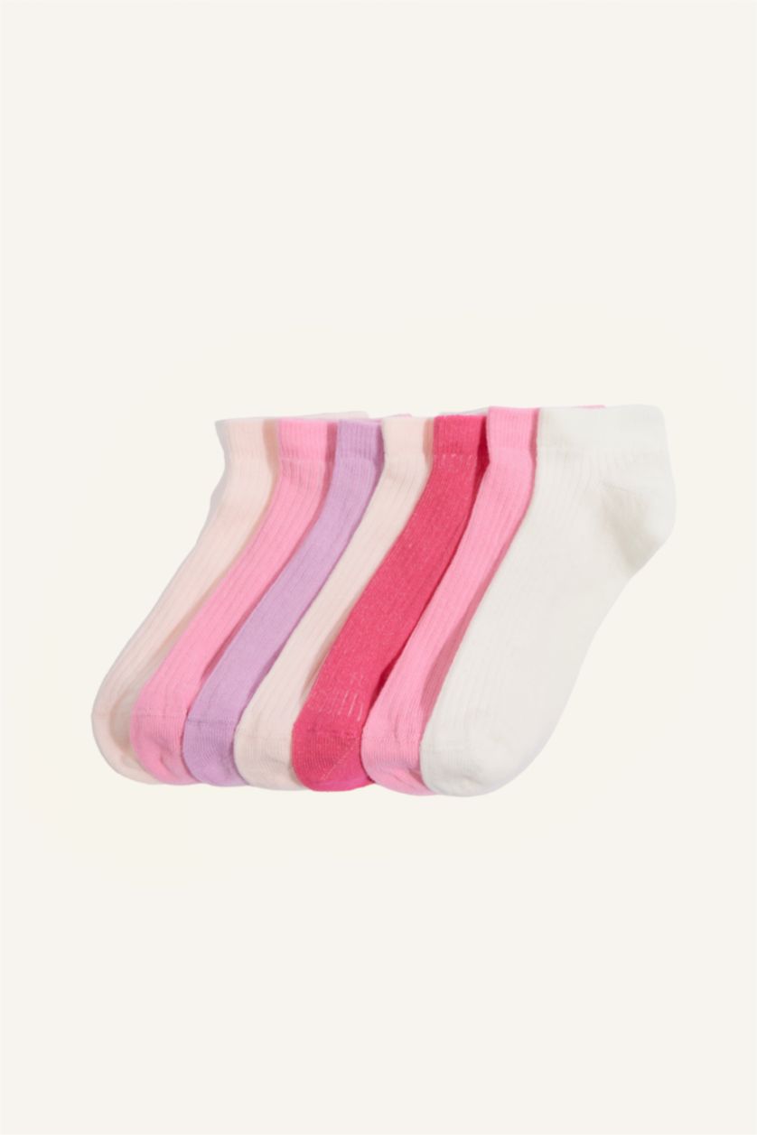 Young Girls - Teen Girls Light Pink Girl 7 piece Short Socks