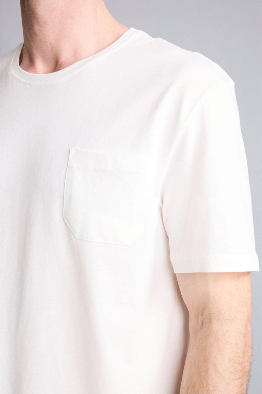 Erkek Beyaz New Regular Fıt Tişört