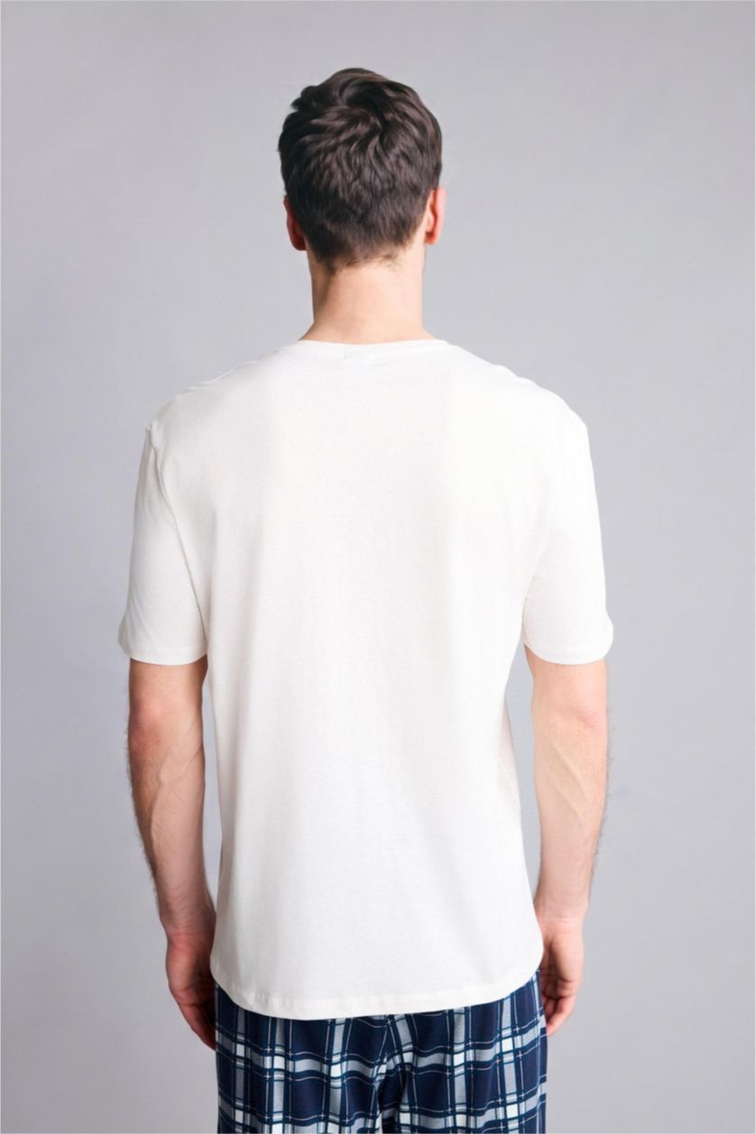 Erkek Beyaz New Regular Fıt Tişört