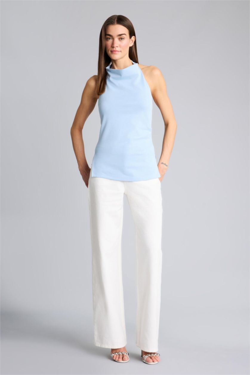 Kadın Beyaz Afra x Defacto Low Rıse Wıdeleg Düşük Bel  Jean Pantolon