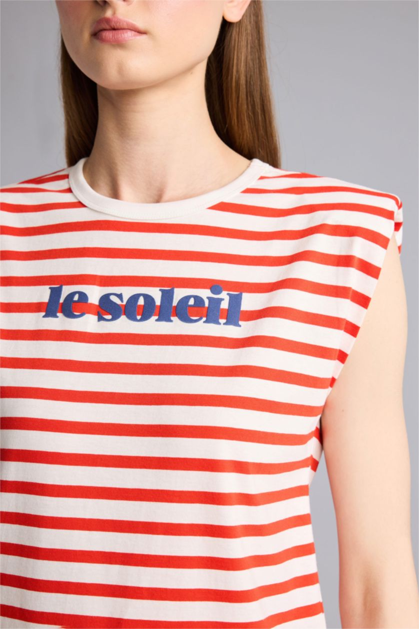 Kadın Beyaz Relax Fıt Baskılı Kısa Kollu Tişört