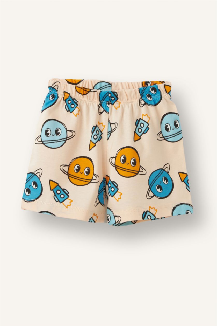 Erkek Bebek Açık Somon Desenli 2'li Pijama Takımı Erkek Bebek