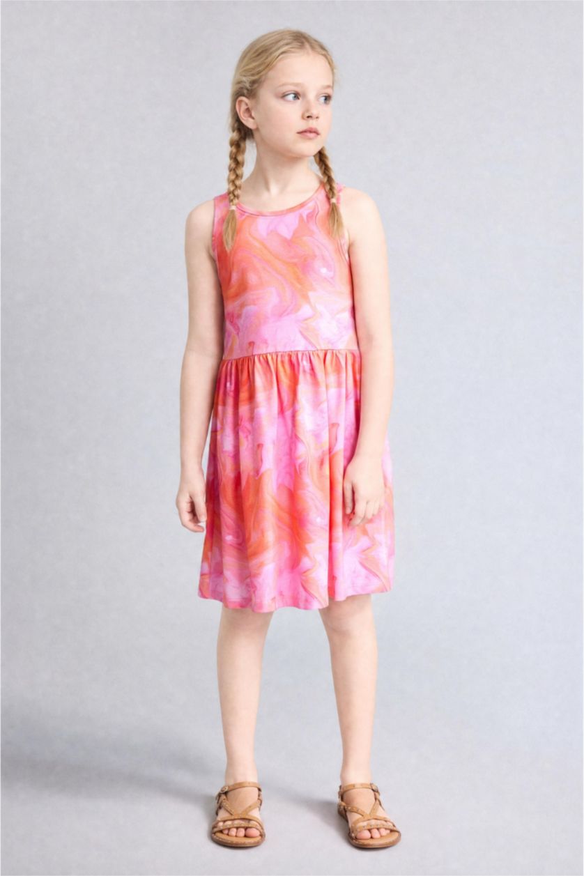 Young Girls - Teen Girls Lilac Regular Fit Sleeveless Knitted Dress
