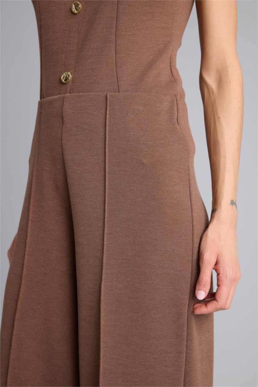 Kadın Kahve Wıde Leg Pantolon