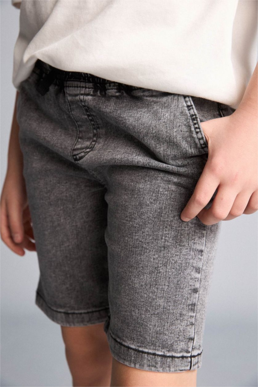 GARÇONS Gris Short en jean Coupe régulière pour garçon