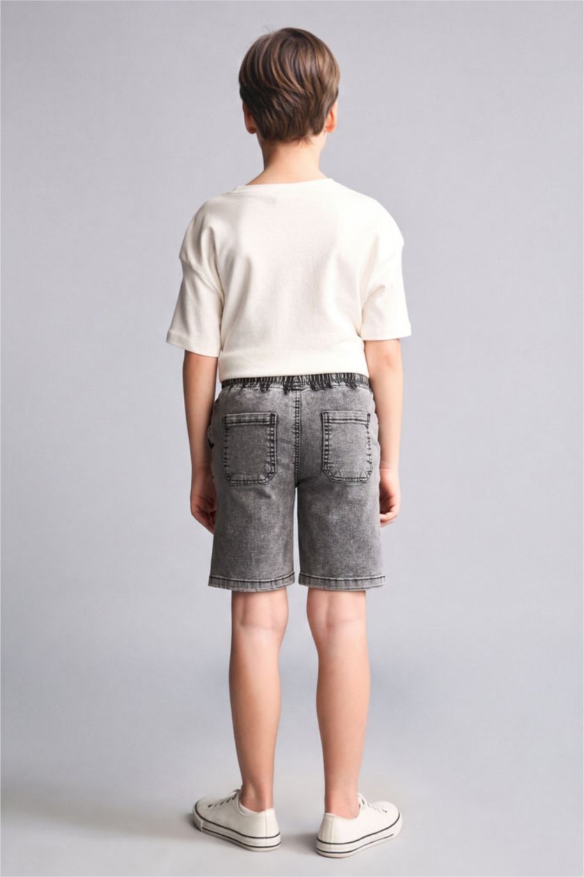 GARÇONS Gris Short en jean Coupe régulière pour garçon
