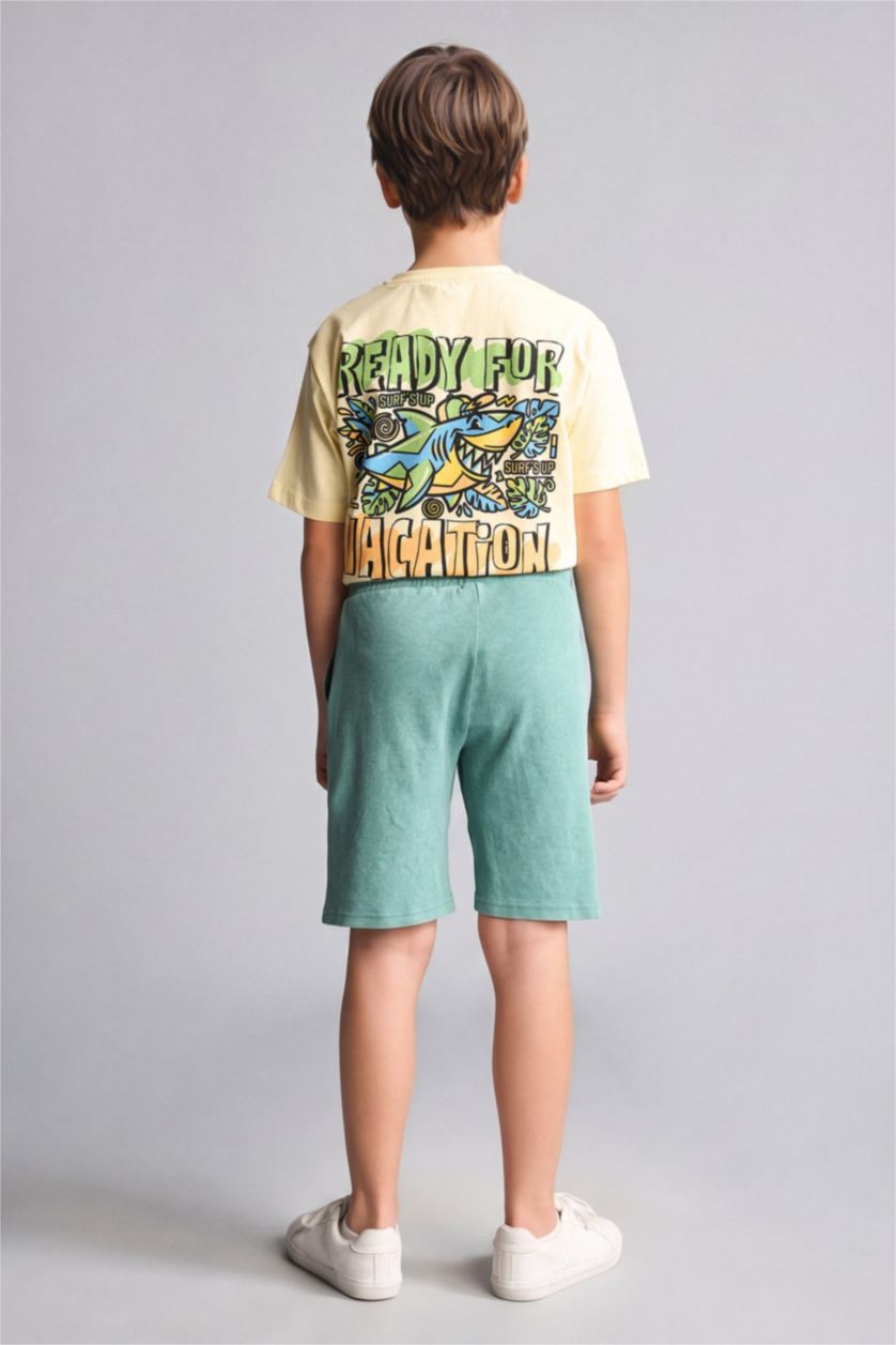 Boys & Teens Ice Blue شورت جينز ولادي قصة عادية