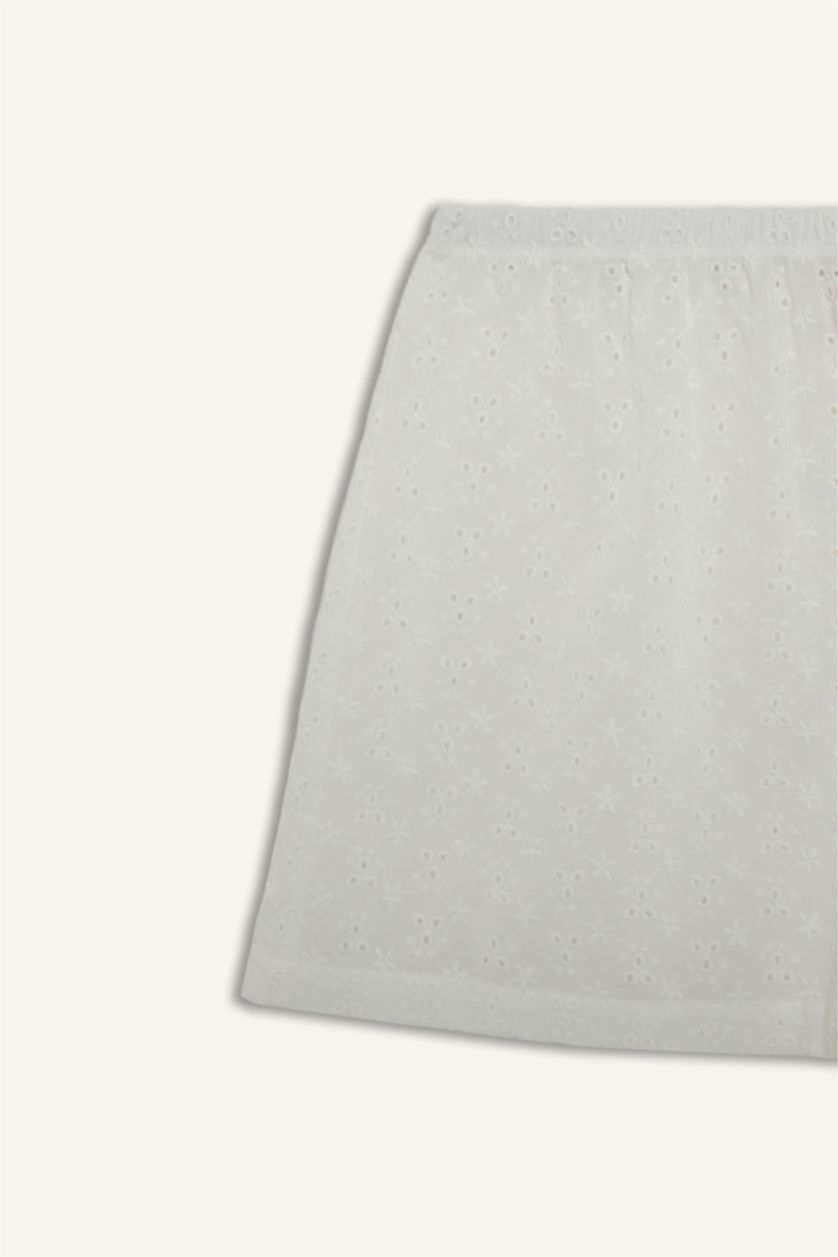 Kadın Ekru Regular Fıt Şort