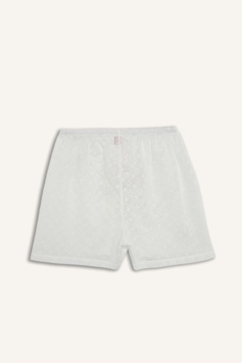 WOMAN Ecru Regular Fit Bottom