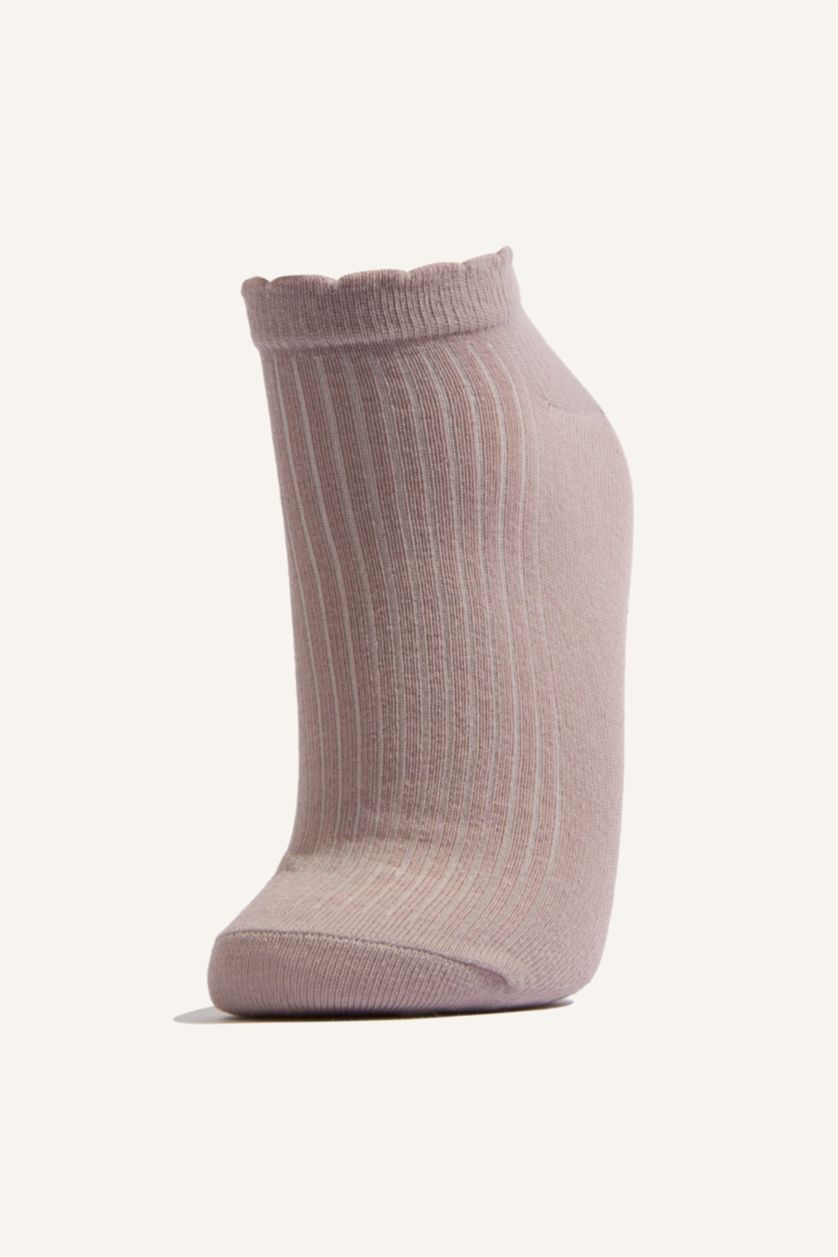 Kadın Açık Pembe Kadın 5'li Pamuklu Uzun Çorap