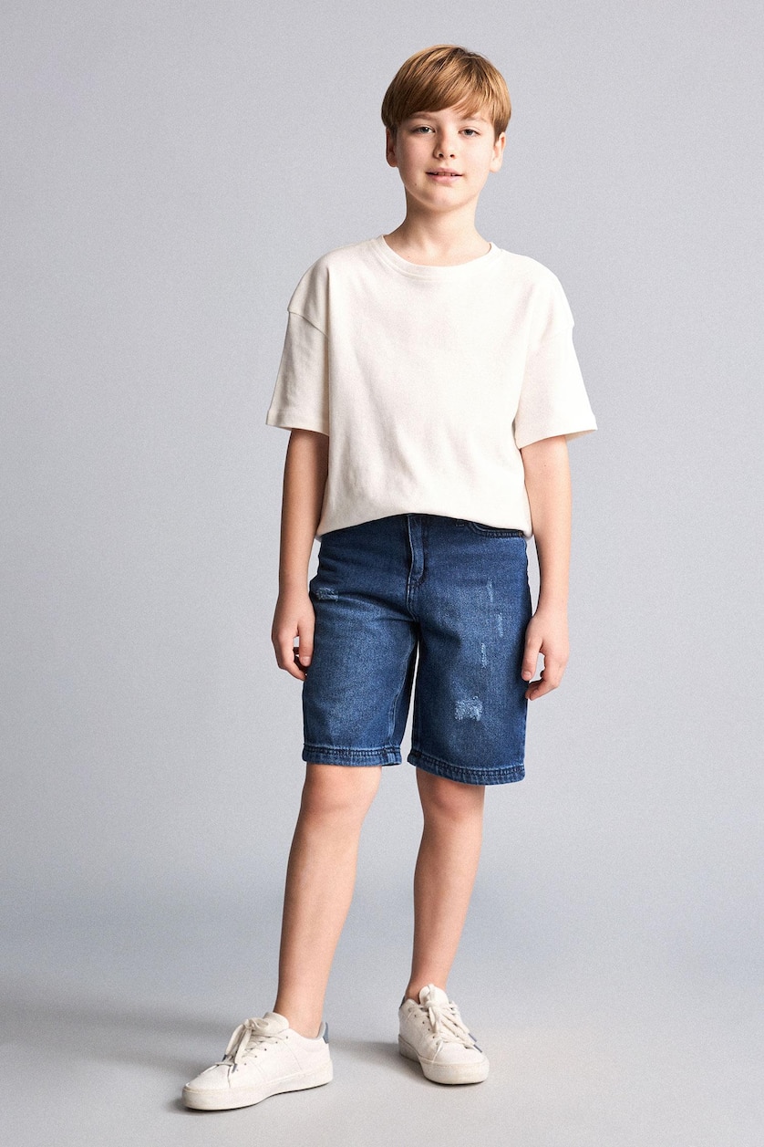 Young Boys - Teen Boys Blue Boy Regular Fit Denim Shorts