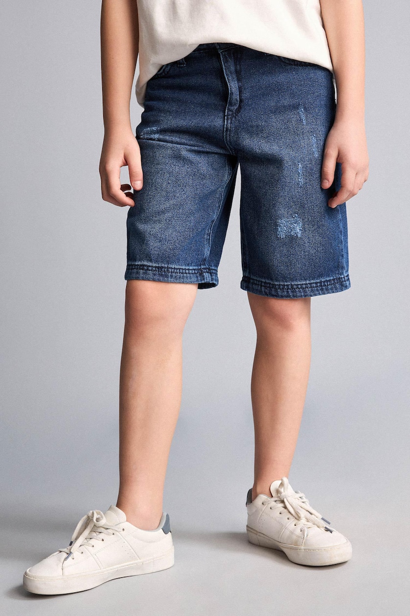 Young Boys - Teen Boys Blue Boy Regular Fit Denim Shorts