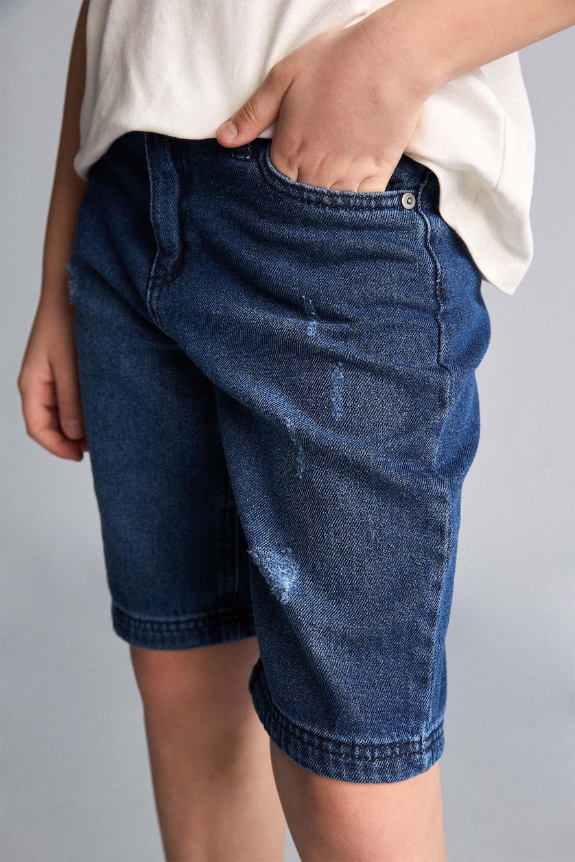 Young Boys - Teen Boys Blue Boy Regular Fit Denim Shorts