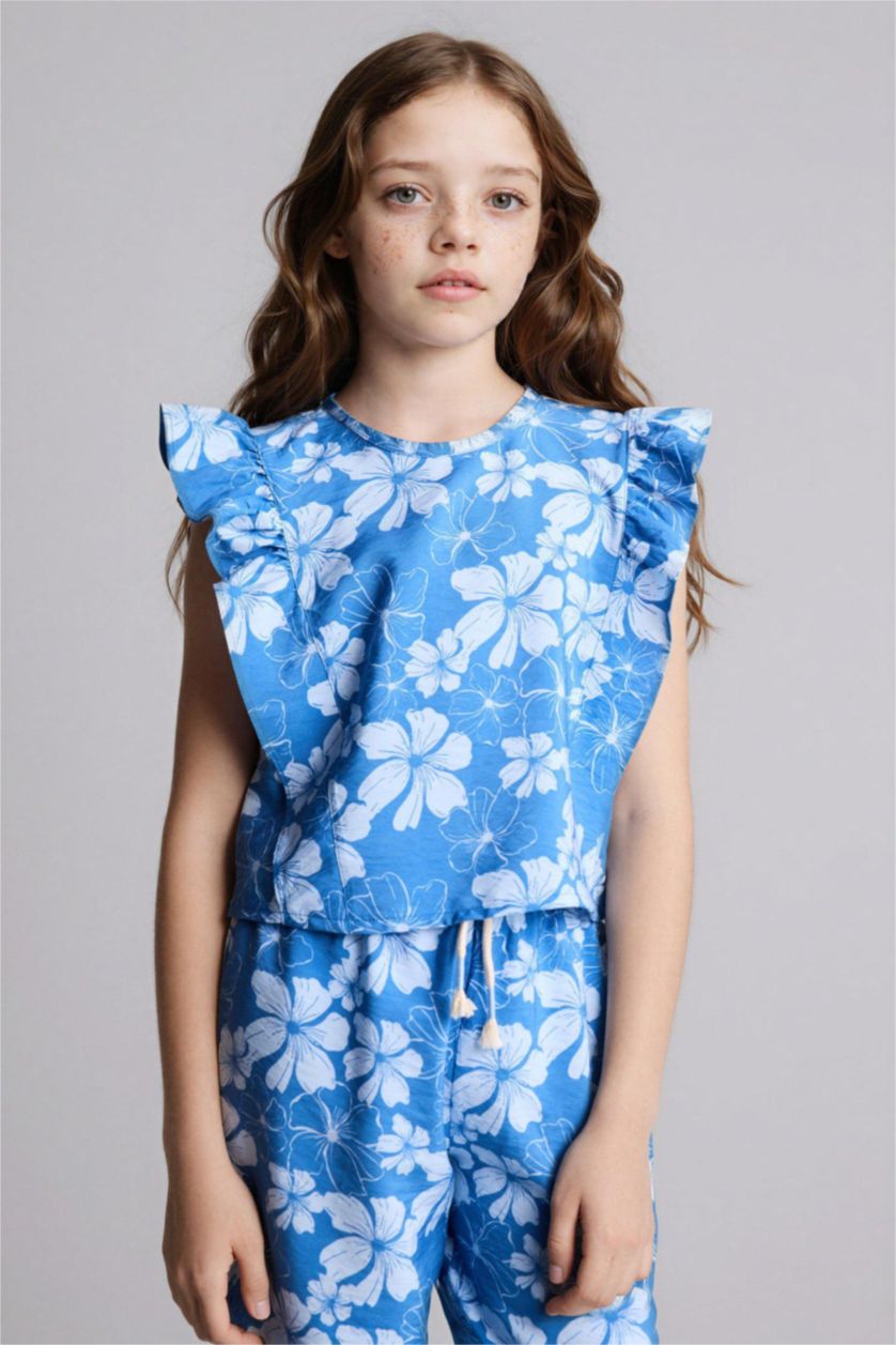 بنات أزرق بلوزة بناتي نص ردن