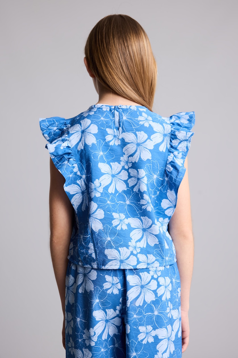 GIRLS & TEENS Blue Girl Short Sleeve Blouse